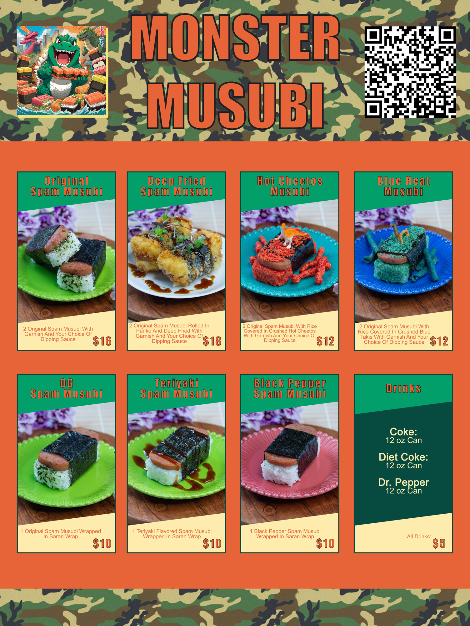  Monster Musubi Menu Board 